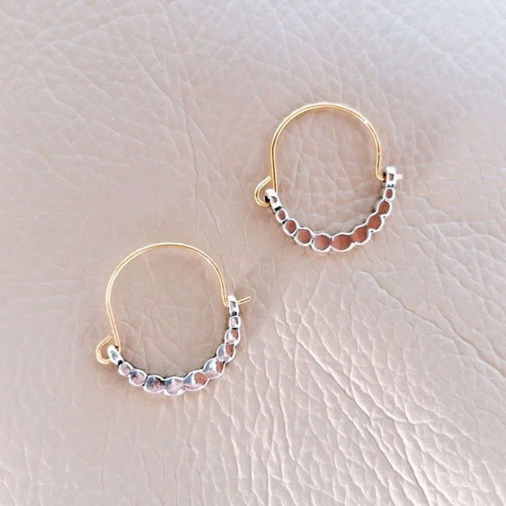 Geo hoop earrings  A362